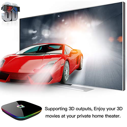 Android TV Box, Q Plus TV Box Android 9.0 con 2 GB RAM 16 GB ROM H6 Quad Core Cortex-A53 Processor Smart TV Box Soportes 6K Resolución 3D 2.4GHz WiFi 10/100M Ethernet USB 3.0 Media Player