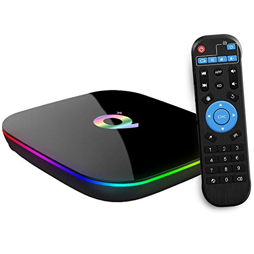 Android TV Box, Q Plus TV Box Android 9.0 con 2 GB RAM 16 GB ROM H6 Quad Core Cortex-A53 Processor Smart TV Box Soportes 6K Resolución 3D 2.4GHz WiFi 10/100M Ethernet USB 3.0 Media Player