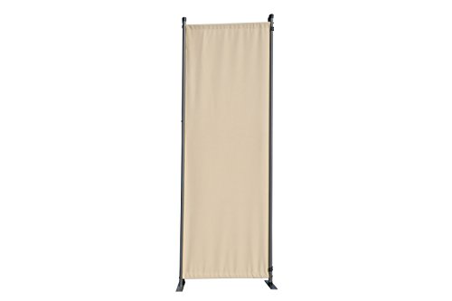 Angel Living Biombo Separador de 3 Paneles, Decoración Elegante, Separador de Ambientes Plegable, Divisor de Habitaciones, 169X165 cm (Beige)