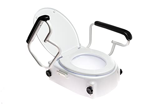 Antar AT51204 - Asiento elevador para inodoro con tapa y reposabrazos, 5000 g