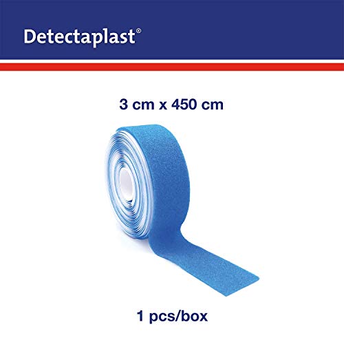 Apósito autoadhesivo Detectaplast para heridas y lesiones, rollo de esparadrapo impermeable para manipulación de alimentos, superelástico, 3cm x 4,5m