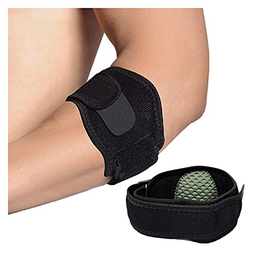 Apoyo de codo de tenis profesional para hombres mujeres, correa de codo ajustable con EVA Almohadilla de compresión, alivio del dolor para el codo de tenis y golfista, tendinitis, levantamiento de pes