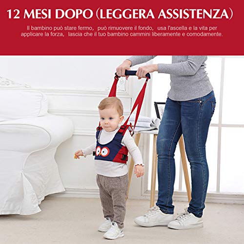 Arnés de Seguridad Arnes Bebe para Caminar Primeros Pasos, Tirantes Andador Chaleco Respirable Niños Bebé Aprender Caminar, Correa Ajustable Con Hebilla de seguridad Arneses para Protección Bebés