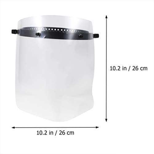 Artibetter Protector Facial de Seguridad Tapa Protectora Lente Antiniebla Banda Ajustable para Hombres Mujeres Ciclismo Al Aire Libre Cocina Cara Cubierta 2 Piezas Negro