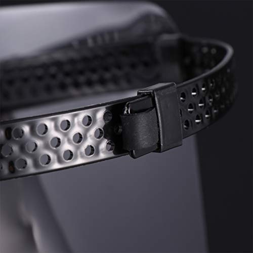 Artibetter Protector Facial de Seguridad Tapa Protectora Lente Antiniebla Banda Ajustable para Hombres Mujeres Ciclismo Al Aire Libre Cocina Cara Cubierta 2 Piezas Negro