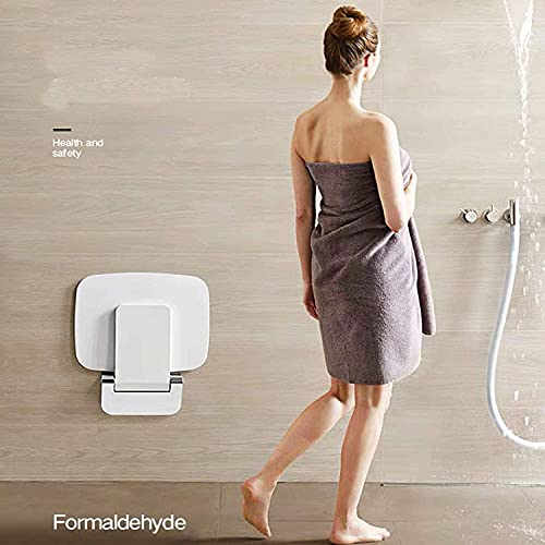 Asiento Ducha Plegable Pared Montada, Silla de Ducha para Personas Mayores, Banco de Ducha con Azulejos para Ducha Interior, Taburete Baño Ancianos, Banquito Accesorios de Ducha para Bañera