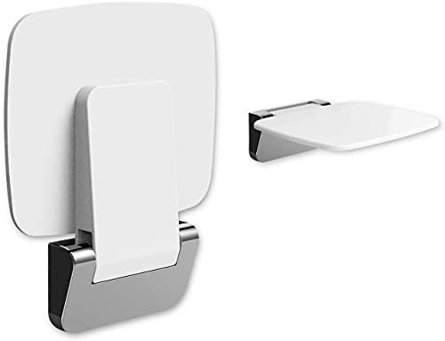 Asiento Ducha Plegable Pared Montada, Silla de Ducha para Personas Mayores, Banco de Ducha con Azulejos para Ducha Interior, Taburete Baño Ancianos, Banquito Accesorios de Ducha para Bañera