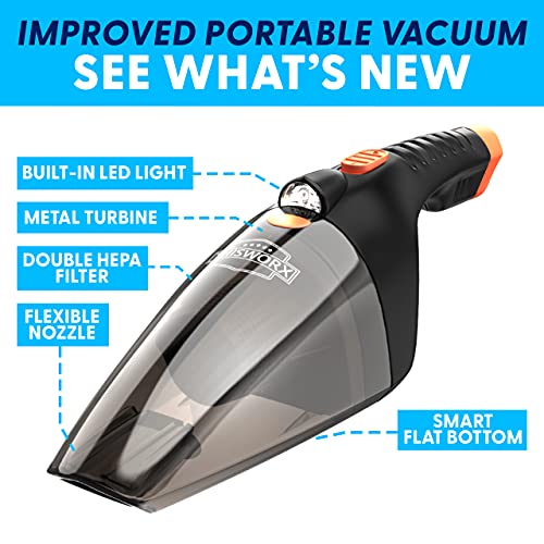 Aspirador para Coche de Alta Potencia - Aspirador Portátil Automático con Cable de 110W 12v para la Limpieza Interior de Automóviles - ThisWorx TWC-02