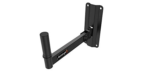 Audibax , Neo 40 , 2 Soportes de Pared para Altavoz , Vaso 35 mm , Color Negro , Movimiento Inclinable , Soportan hasta 35 kg , Sencilla Instalación , Fabricados en Acero , Viene en Parejas