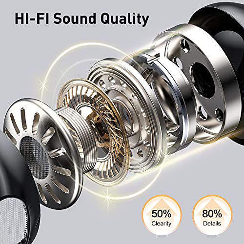 Auriculares Inalámbricos, IPX7 Auriculares Bluetooth 5.1, Auriculares Inalámbricos Estéreo De Alta Fidelidad con Control Táctil, con Caja De Carga Rápida Puede Jugar Durante 40 Horas