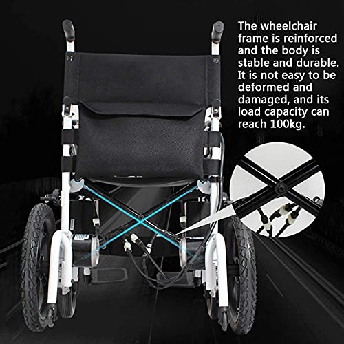 AWJ Scooter eléctrico portátil Inteligente, Ligero y Plegable para Silla de Ruedas, Silla de Ruedas motorizada de Dos Modos para Adultos, Transporte Plegable, sillas de Ruedas eléctricas du