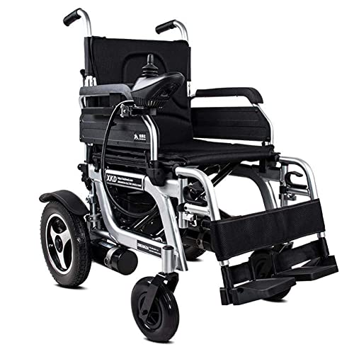 AWJ sillas de Ruedas La Silla de Ruedas Plegable: Silla de  Ruedas eléctrica compacta, Velocidad de 1 a 8 km/h, Carga máxima de 120 kg Transporte Negro