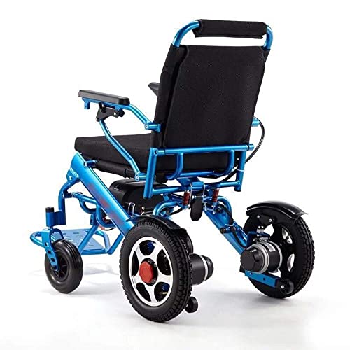 AWJ sillas de Ruedas Nueva Silla de Ruedas eléctrica de Aluminio y Litio Silla de Ruedas Plegable Ligera Personas Mayores con discapacidades Silla Plegable eléctrica Inteligente