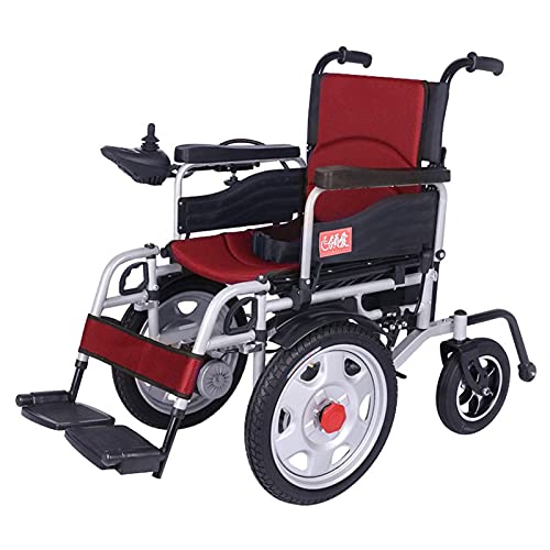 AWJ Sillas de Ruedas Silla de Ruedas eléctrica Plegable Ligera Plegable, Sillas de Ruedas eléctricas de tracción Delantera Plegables manuales motorizadas Dobles, Silla de Ruedas de Ayuda de