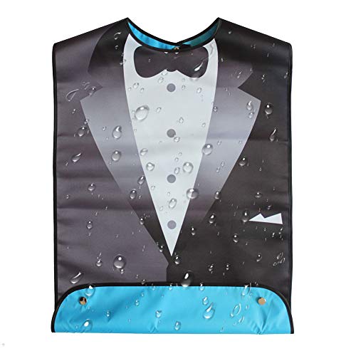 Babero Adulto Divertido, traje de baberos adultos para hombres Bañadores impermeables de bandana para ancianos - 1 pieza