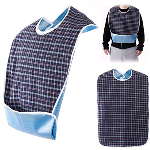 Babero Impermeable para Adultos Gojiny 3 Piezas Lavable Reutilizable Protector de Ropa Adulto Comiendo Babero Protector de Tela Delantal de Ayuda para Discapacitados