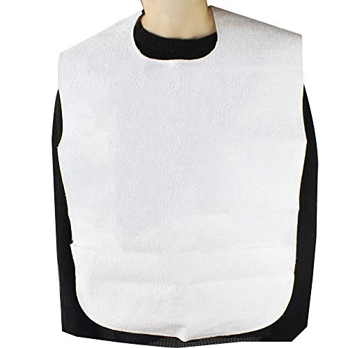 Babero para adulto impermeable de rizo y reutilizable