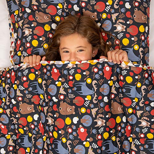 BANBALOO- Manta pesada reversible para niños y adolescentes. Kit Manta ponderada adaptable al cuerpo y funda de almohada/Cubierta lavable opcional. Edredón de gravedad sensorial para mejorar el sueño.