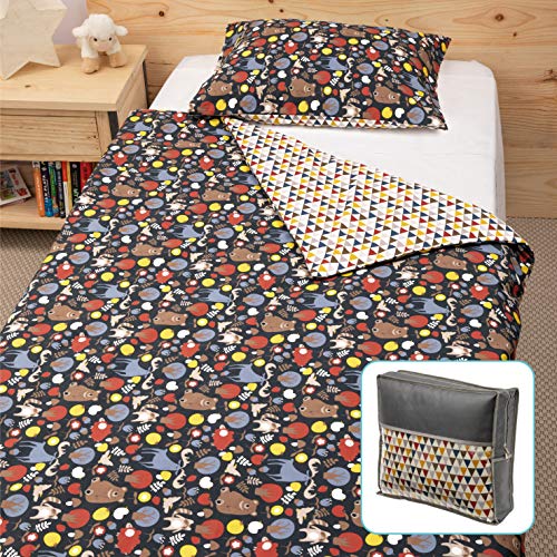 BANBALOO- Manta pesada reversible para niños y adolescentes. Kit Manta ponderada adaptable al cuerpo y funda de almohada/Cubierta lavable opcional. Edredón de gravedad sensorial para mejorar el sueño.