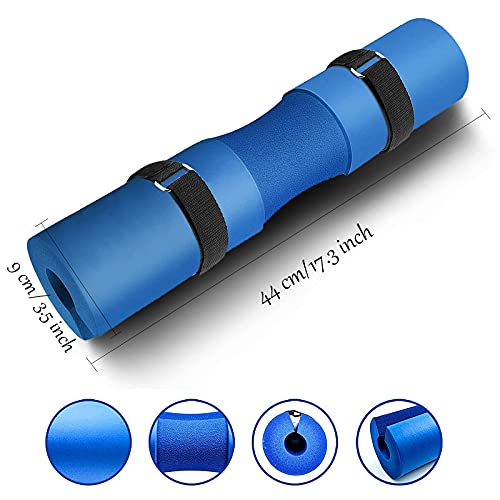 Barbell Squat Pad, Quesuc Almohadilla Barra Protector, Suave y Resistente al Desgaste, Aumenta la Fuerza de Amortiguación Ideal para Sentadillas, Estocadas, Empujes de Cadera y Levantamiento de Pesas