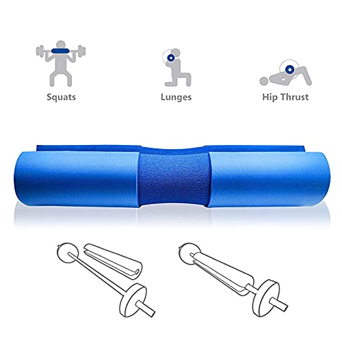 Barbell Squat Pad, Quesuc Almohadilla Barra Protector, Suave y Resistente al Desgaste, Aumenta la Fuerza de Amortiguación Ideal para Sentadillas, Estocadas, Empujes de Cadera y Levantamiento de Pesas