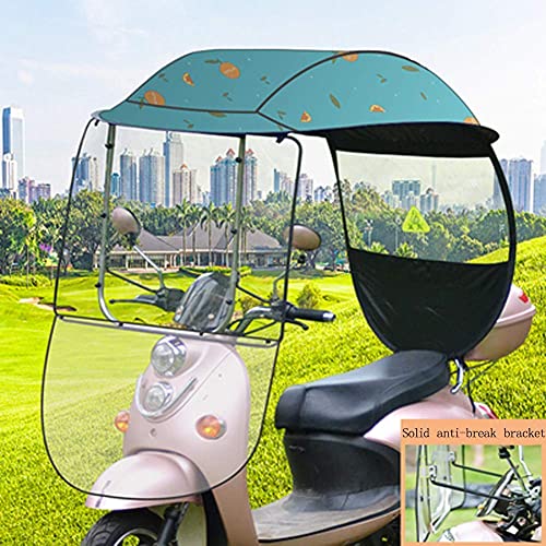Barm Motocicleta Motor Scooter Capota de Motocicleta, Parasol Cubierta de Lluvia Paraguas Capota Impermeable, con Parabrisas de PVC