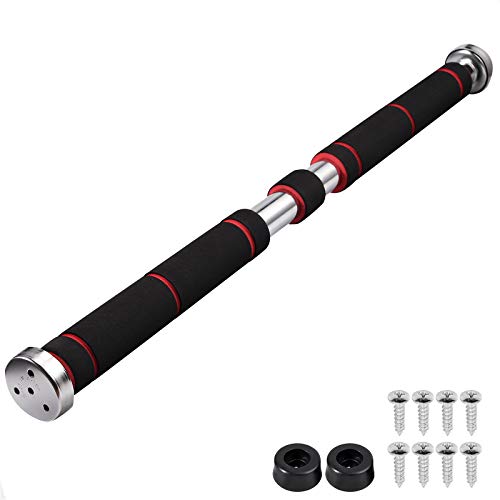 Barra Dominadas Ajustable 100cm Barra de Dominadas de Pared Puerta con Tornillos para Trapecio Biceps Triceps Barra Dominadas Extensible Multifuncional para Fitness Gimnasio Entrenamiento en Casa