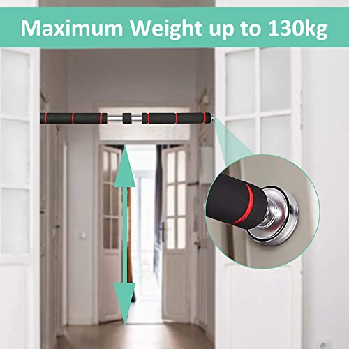Barra Dominadas Ajustable 100cm Barra de Dominadas de Pared Puerta con Tornillos para Trapecio Biceps Triceps Barra Dominadas Extensible Multifuncional para Fitness Gimnasio Entrenamiento en Casa