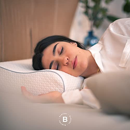 Bedtime Almohada de espuma viscoelástica para dolores cervicales, almohada ortopédica con espuma viscoelástica, 40 x 60 cm