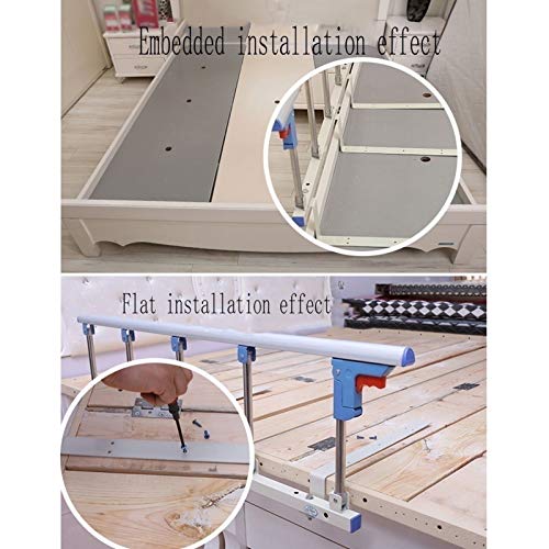BETTKEN Barandilla Cama Adulto Barras Seguridad Hospitalaria Manija Auxiliar Plegable Noche Barra Sujeción Parachoques Cama Barandilla For Mayores Adultos del Niño (Color : Red)