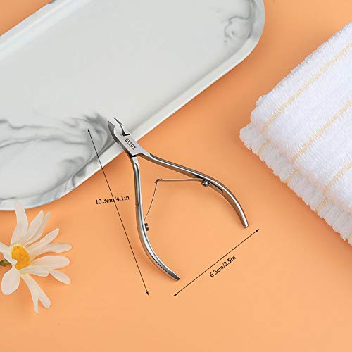 BEZOX Alicate para cutículas - cortador y removedor profesional de la cutícula del acero inoxidable para la piel muerta y la cutícula