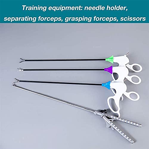 BILXXY Caja de Entrenamiento laparoscópico, Kit de práctica de sutura simulador toracoscópico para Medicina 4 Instrumentos quirúrgicos y 9 módulos de Entrenamiento y cámara de endoscopio HD