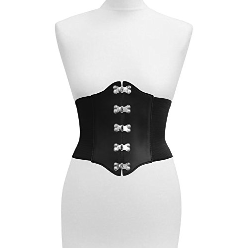 BlackButterfly 15 CM Ancho Elástico Corsét Cintura Cinturón (Negro, XL)