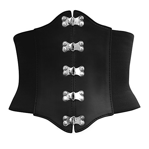 BlackButterfly 15 CM Ancho Elástico Corsét Cintura Cinturón (Negro, XL)