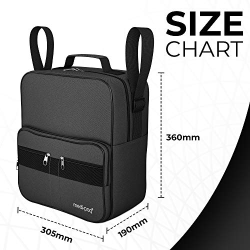 Bolso De Lujo Para Silla De Ruedas – Se Sujeta A Las Manillas Para Ofrecer Un Almacenamiento Útil Y Conveniente (negro)