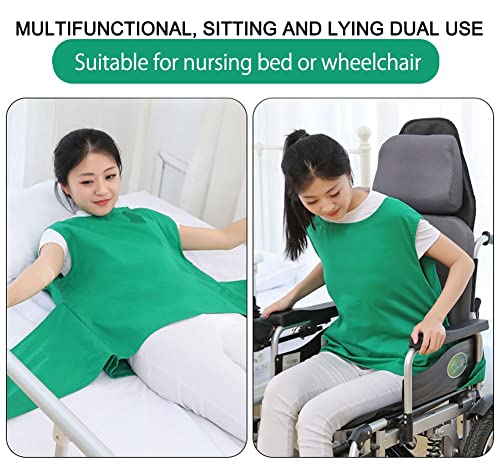 Boracy Cinturón Sujeción para Cama y Silla de Ruedas, Cinturon de Seguridad para Ancianos y Paciente, Chaleco de Sujeción con Cremallera, para Personas con Inestabilidad, Alzheimer (Tamaño : M)