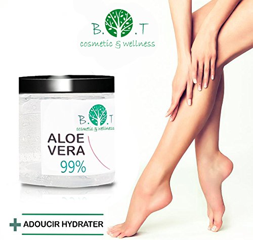 B.O.T cosmetic & wellness Gel Puro De Aloe Vera De Canarias Regenerador 100% Natural Hidratante Todo Tipo De Piel, Cara Cuerpo, Cabello (acondicionador), 200 Mililitro