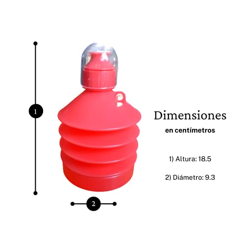 Botella Plegable para Limpiar Pipi Perro. Limpiador Enzimatico Perros. Limpiador Enzimatico orina y PIS Perros (Rojo)