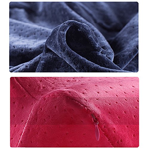 BOZEVON Espuma viscoelástica Lento Rebote Boca Abajo para Almohada cojín Siesta Dormir Almohada, Espuma con Efecto Memoria, 36 x 25 x 11 cm Armada