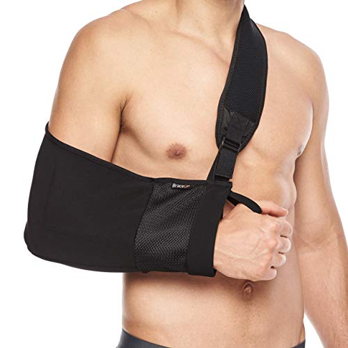 BraceUP® Cabestrillo para lesiones de hombro, desgarro de manguito rotador, operaciones de muñeca y codo, arnés para brazo con correas ajustables acolchadas - apto para mujeres y hombres