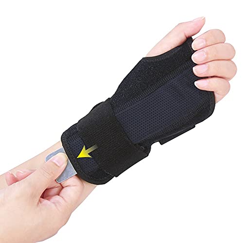 Bracoo WB30 I Ortesis para Muñeca 2.0 con Férula Extraíble. Soporte Acolchado. Para Síndrome del Túnel Carpiano,Tenosinovitis Crónica,Lesiones,Distensiones.Estabiliza y Protege.Ambas Manos (negro)
