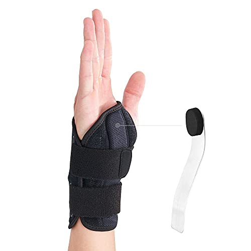 Bracoo WB30 I Ortesis para Muñeca 2.0 con Férula Extraíble. Soporte Acolchado. Para Síndrome del Túnel Carpiano,Tenosinovitis Crónica,Lesiones,Distensiones.Estabiliza y Protege.Ambas Manos (negro)