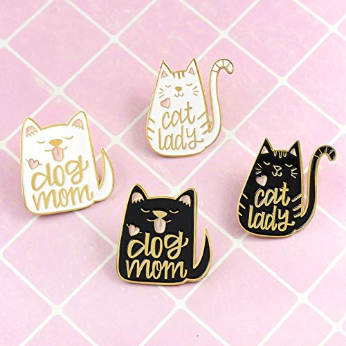 Broche para mascotas con diseño de gato y perro de Black Hundred para niños o niñas amadas que usan regalos de cumpleaños y vacaciones