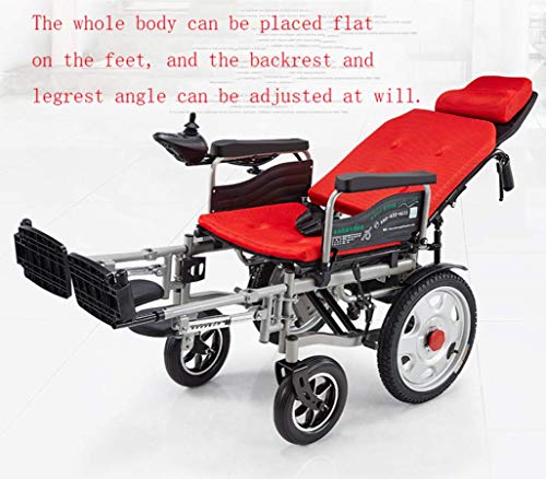BSJZ Silla de Ruedas eléctrica para Personas Mayores, para discapacitados, para Ancianos, vehículo Inteligente de 4 Ruedas, Scooter portátil automático, Silla de Ruedas e