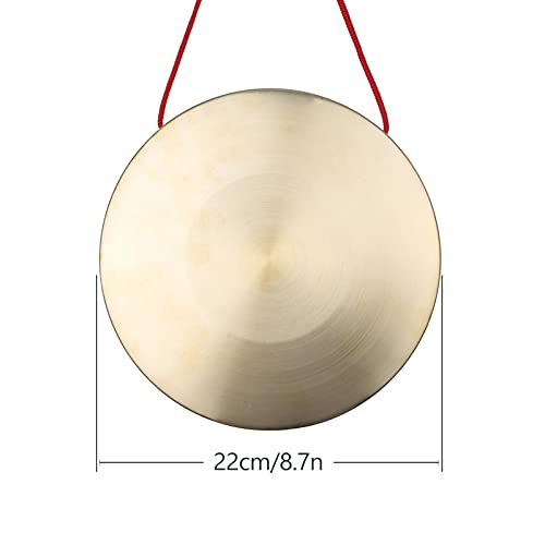 Btuty Instrumentos de percusión de la ópera de cobre de cobre de cobre de los 22cm de los platillos de Gong de la mano con el martillo redondo del juego
