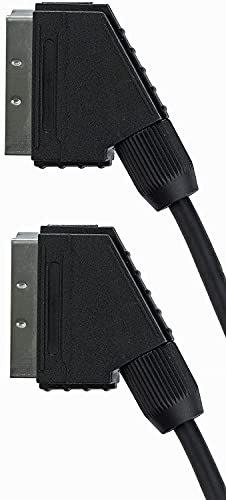 Cable EUROCONECTOR 5M SCART (21-pin) Negro - Cables EUROCONECTORES (5 metros, 5 metros SCART (21-pin), SCART (21-pin), Macho, Macho, Negro)
