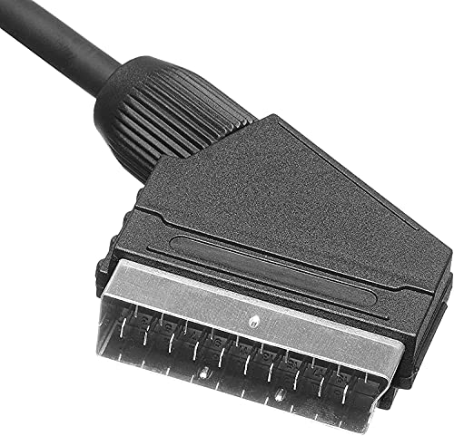 Cable EUROCONECTOR 5M SCART (21-pin) Negro - Cables EUROCONECTORES (5 metros, 5 metros SCART (21-pin), SCART (21-pin), Macho, Macho, Negro)