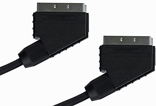 Cable EUROCONECTOR 5M SCART (21-pin) Negro - Cables EUROCONECTORES (5 metros, 5 metros SCART (21-pin), SCART (21-pin), Macho, Macho, Negro)