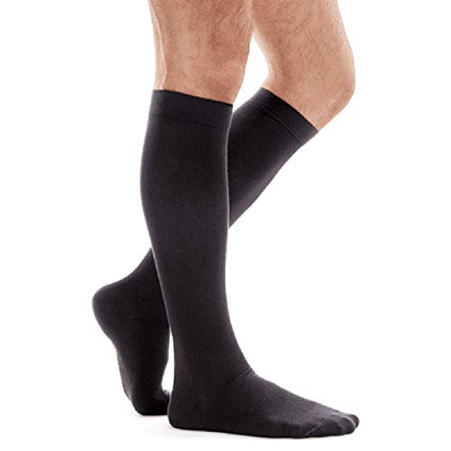 Calcetines de Compresión para edemas, varices, viajes, embarazo -Estimular la Circulación Sanguínea y Recuperación-13-15 mmHg Сalcetines algodón L