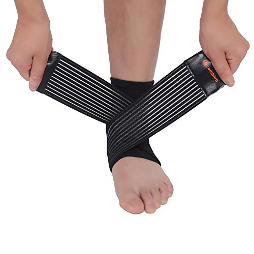 CAMBIVO Tobillera para Esguince, 2 x Tobilleras Estabilizadora Taloneras de Compresion para Hombre y Mujer, Fascitis Plantar, Tobillera Deportiva con Cincha para Running, Tendon de Aquiles